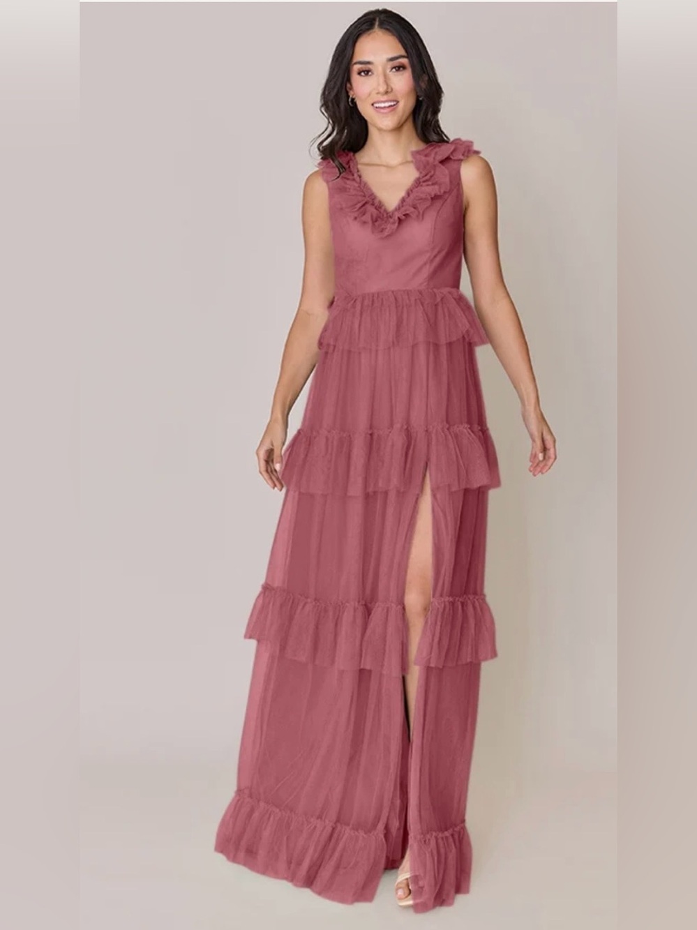 Revelry Keelie Tulle Dress Sz 10 color Rosewood